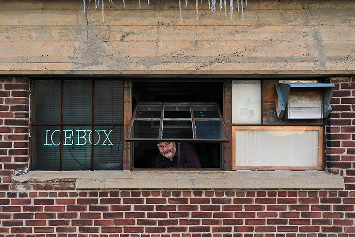 Howard in the ICEBOX window 2020